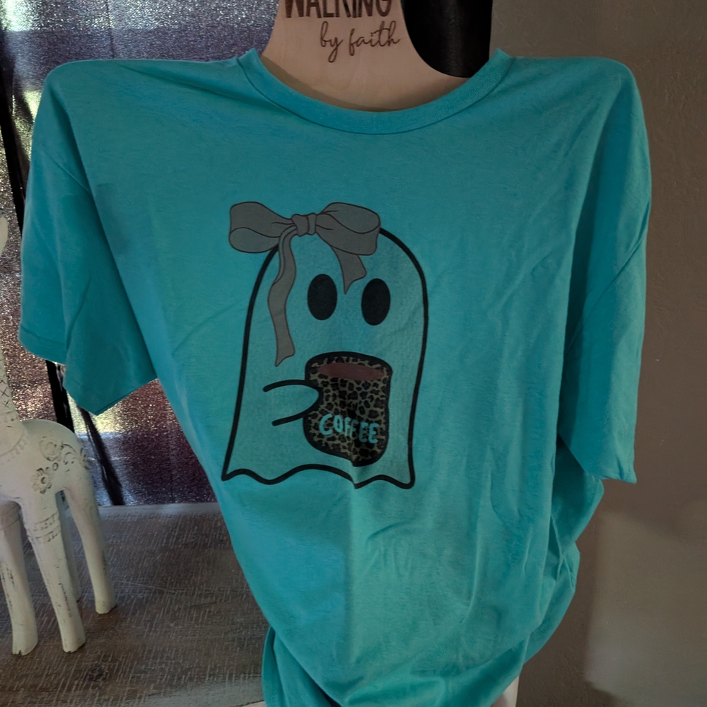 Blue Ghost Graphic  T-Shirt